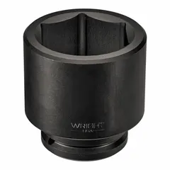 SAE 6-point standard impact socket with 3-1/2" drive and 5 in socket size. Black oxide finish. Used with high-torque impact tools for heavy-duty fastening and loosening of large hex nuts and bolts in industrial maintenance and construction.