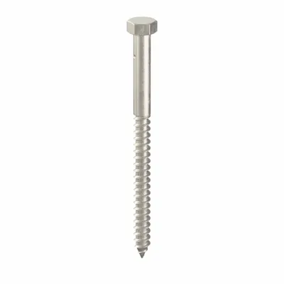 FOREVERBOLT Hex Head Lag Screw: 1/4 in Size, 3 1/2 in Lg, Stainless Steel, NL-19 - 18-8 Stainless Steel Hex Head Lag Screws