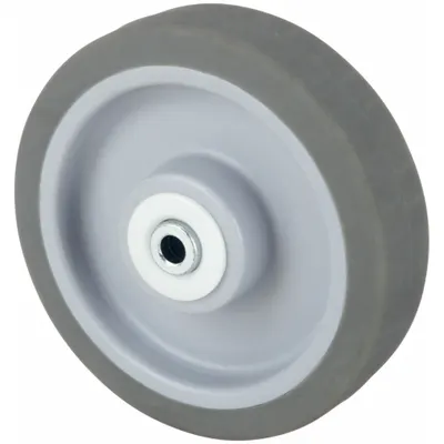 OEM Caster Wheel: 6 in Wheel Dia - Nonmarking Rubber Tread on Plastic Core Wheels