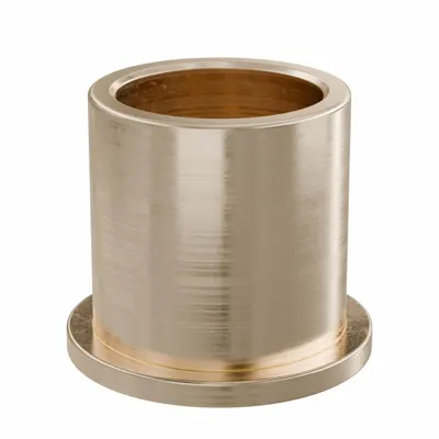 OILITE Flanged Sleeve Bearing: Bronze, SAE 841, 15 mm Bore, 19 mm OD, 20 mm Lg - Lubricated General Purpose Metallic Flanged Sleeve Bearings
