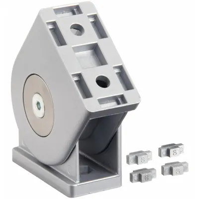 FATH INC. Pivot Joint: 80 mm x 40 mm, 40 Series, For 8 mm Slot Wd, Silver, Zinc - Pivot Joints