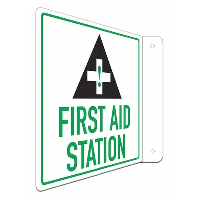 LYLE L-Shape Projection First Aid Station Sign - L-Shape Projection First Aid Station Signs