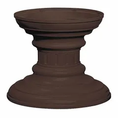 Powder-coated aluminum pedestal for bolt-mounted installation with a cluster box unit. Measures 13 3/4 in H x 17 3/4 in W x 17 3/4 in D. Mounting hardware included.