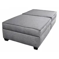 DUOBED Twin Bed/Bench: Gray, 60 in Overall Wd, 30 in Overall Dp, 36 in Overall Ht, Black (MPN IMFTWB30-AQ)