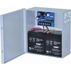 The ALTRONIX SMP3E is a regulated DC power supply board housed in a steel enclosure. It accepts a 6/12/24V DC input and delivers a 6/12/24V DC output at 2.5A. Suitable for use in control panels, security systems, and automation equipment requiring a stable DC power source.