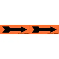 Pipe Marker: Orange, Black, 7 in Wd, Vinyl, 7 in Roll Wd, 2 1/4 in Lg (MPN 76504)