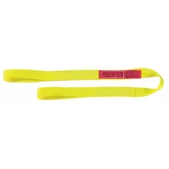 This LIFT-ALL Type 3 light-use nylon flat-eye web sling has an 8 ft sling length, 8 1/2 in eye length, and 1 ply construction. It includes a standard tag. Suitable for light-duty lifting and rigging tasks in industrial environments.