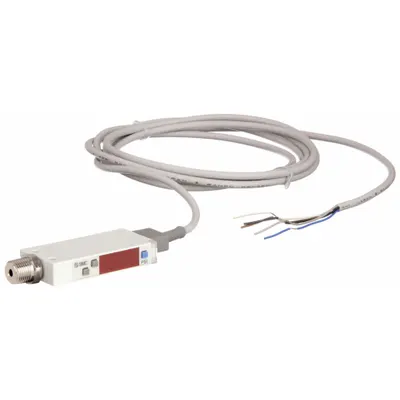 SMC Vacuum Pressure Switch: ZSE Series, 10 kPa to 105 kPa, 1/8 in Port, 2 m Leads - Compact Vacuum Pressure Switches