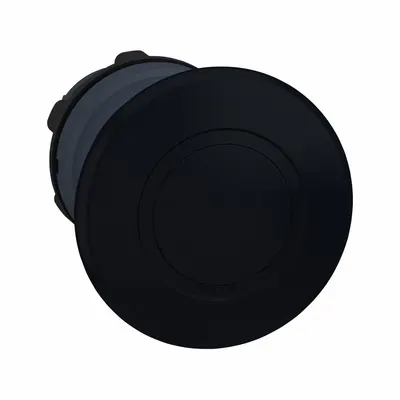 SCHNEIDER Mushroom Head Push Button: Black, 22 mm Mounting Size, Non-Metallic - Mushroom-Head Push-Button Operators
