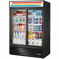 TRUE REFRIGERATION Refrigerated Merchandiser: 78 5/8 in x 54 1/4 in x 29 7/8 in, Black, Sliding (MPN GDM-47-HC-LD)