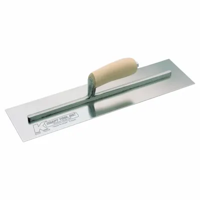 KRAFT TOOL Cement Trowel: Blade Material Carbon Steel, Blade Shape Square - Square-End Finishing Trowels