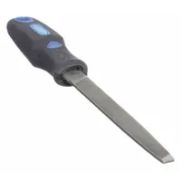 Mill File: Rectangular, Bastard Cut, 6 in Lg without Tang, 5/8 in Wd, 7/64 in Thick, Includes Handle