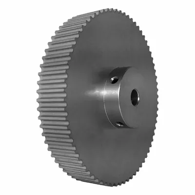 Dayton Timing Pulley: Modified Curvilinear, Fixed, For GT Timing Belt Section - GT Section Fixed-Bore Timing Pulleys with Hub