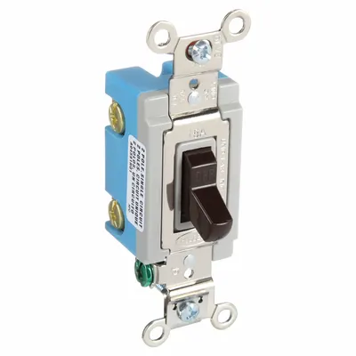 HUBBELL Wall Switch: Toggle Switch, Double Pole, Maintained, Brown, 120/277V AC - Toggle Wall Switches
