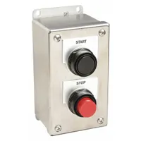 SIEMENS Control Station: (2) Flush Push Buttons, 0 Pilot Lights, 2NO/2NC, Start/Stop, (2) Momentary (MPN 52C201S)