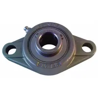 NTN 2 Bolt Flange Bearing: Radial Ball, 1 1/2 in Bore, SS, Set Screws, 6 49/64 in Lg, 2 1/32 in Wd (MPN SUCFL208-24)