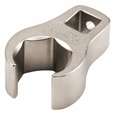 TEKTON Crowfoot Wrench: Steel, Satin Nickel, 3/8 in Drive Size, 11/16 in Head Size - SAE Flare Nut Crowfoot Wrenches