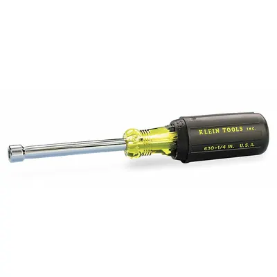 KLEIN TOOLS Hollow Round Shank Nut Driver: Straight, SAE, Without Magnetized Tip, Std - Standard Nut Drivers