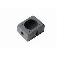 Aluminum back box rated 60 A with a 1.5 in dead end hub, straight configuration. Used for terminating conduit runs and enclosing wiring connections in electrical systems