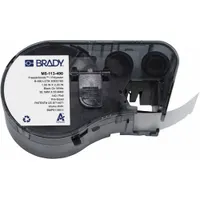 Thermal transfer precut label roll cartridge containing 140 black-on-white rectangle labels measuring 2 13/64 in x 1 1/2 in. Designed for labeling vials and tubes with diameters of 14.0 to 15.0 mL. Compatible with M511 printer series. The cartridge combines label and ribbon for easy loading