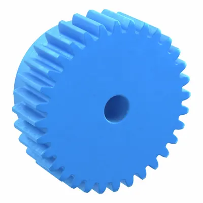KHK GEARS Machined Spur Gear: Module m 1.5, 32 Teeth, 8 mm Bore Dia, Nylon, 20° Pressure Angle - Metric Spur Gears with Standard Hub