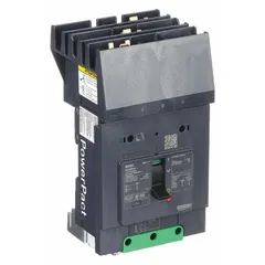 3-pole B-Frame molded case circuit breaker rated 40 A at 525V AC with a maximum AIR rating of 100kA at 240V AC. Features fixed instantaneous trip, ABC phase connection, and I-Line ON End terminal connection. Suitable for overload and short-circuit protection in power distribution panels, switchboards, and motor control centers.