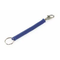 Wrist Coil: 7/8 in Key Ring Dia, Polyurethane, Blue, 3/8 in Overall Wd, 3/8 in Overall Dp, 5 PK (MPN 4133005)