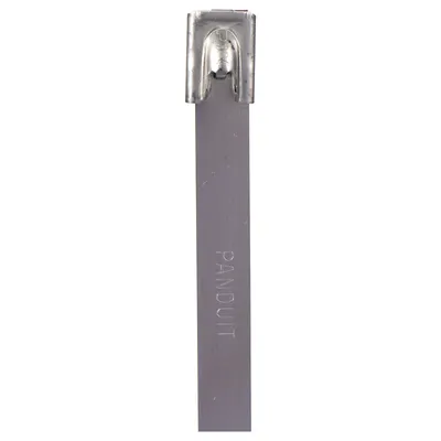 PANDUIT Cable Tie: 8 in Nominal Lg, 2 in Nominal Max. Bundle Dia., 0.31 in Wd, Silver - 304 Stainless Steel Cable Ties