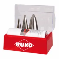 This 3-piece drill set is made from high-speed steel (HSS) and covers sizes from 3 mm to 30.5 mm with a 118° point angle. Designed for drilling clean holes in thin materials such as sheet metal and tubing, it is suitable for metal fabrication, HVAC, and automotive repair applications