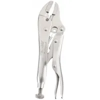 Locking Plier: Curved, Lever, 1 1/8 in Max Jaw Opening, 5 in Overall Lg, 7/8 in Jaw Lg, Plain Grip (MPN 902L3)