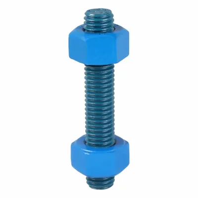 USA FASTENER Fully Threaded Stud: 1/2"-13 Thread Size, Steel, Grade B7, PTFE Coated - PTFE-Coated Fully-Threaded Rods & Studs