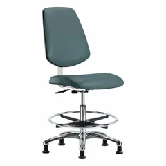 Approved Vendor Cleanroom Task Chair, Vinyl, Armless, 21 1/2"-29" Height, ISO 4