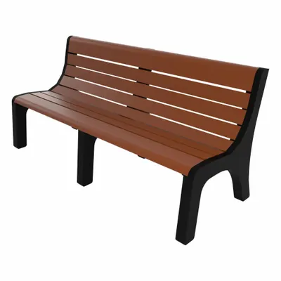 ULTRASITE Newport Outdoor Bench - Vandal Resistant Resinwood Benches