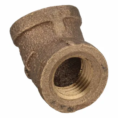 OEM APPROVED VENDOR 45° Brass Pipe Elbow, 1/4 in x 1/4 in, Class 125, 200 psi - Threaded Low-Pressure Pipe Fittings for Potable Water