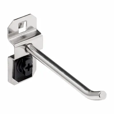 TRITON PRODUCTS Single Rod Pegboard Hook: 3 in x 1 in x 2 1/4 in, 3 Hooks, 3 in Hook Dp - Hooks for Square-Hole Pegboard