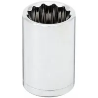 WESTWARD Socket: Metric, 1/2 in Drive Size, 10 mm Socket Size, 12-Point, Std, Chrome, Socket