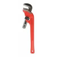 RIDGID End Pipe Wrench: Cast Iron, 2 1/2 in Jaw Capacity, Serrated, 18 in Overall Lg, I-Beam (MPN 31075)