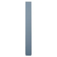 This pilaster is designed for use in commercial bathroom partitions, providing structural support and privacy screening. It features a high-density polyethylene inner core and a pebble-textured charcoal finish. Dimensions: 70 inches height, 7 inches width, 1 inch thickness.