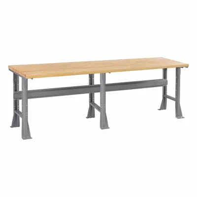 TENNSCO Workbench: Fixed Ht, Laminated Hardwood Butcher Block, 96 in x 30 in - Open-Base Workstations