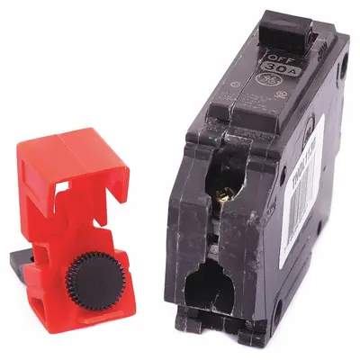 SKILCRAFT Clamp-On Circuit Breaker Lockout, 120/277V AC, 6-Pack - Clamp-On Circuit Breaker Lockouts