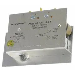 Enthalpy control for HVAC economizer systems. Senses outdoor air heat and moisture content to enable free cooling when conditions are favorable, reducing mechanical cooling load. Used in commercial building HVAC to optimize economizer operation and improve energy efficiency.