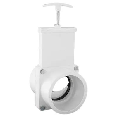VALTERRA Gate Valve: 3 in Size, PVC, Rising, FIPS x MIPS, 30 psi CWP, Lever - Rising Stem PVC General Purpose Gate Valves