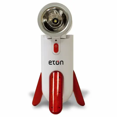 ETON Emergency Beacon: Rechargeable, 50 lm, 4 hr Run Time at Max. Brightness - Crank Flashlights