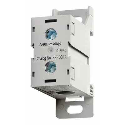 MERSEN Power Distribution Block: Finger-Safe, Lug, Lug - Finger-Safe Blocks with Lugs