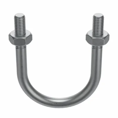 Standard U-Bolt: 3/8"-16 Thread Size, For Pipe Size 2 1/2 in, 3 5/8 in Inside Ht - Standard U-Bolts