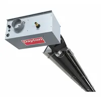 DAYTON Gas Infrared Tube Heater: Natural Gas, 150,000 BtuH Heating Capacity Input, 32 ft x 60 ft