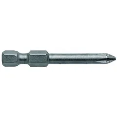 Impact-rated hex bit with #1 Phillips (PH1) tip and ACR (Anti-Cam-Out Rib) geometry to reduce slippage. Suitable for use with impact drivers in fastening applications. Supplied as a 5-pack.