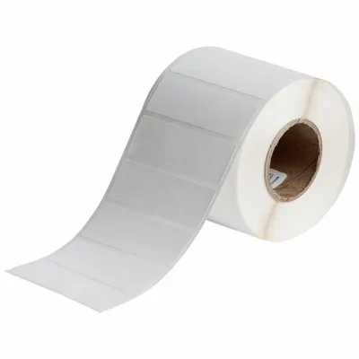 BRADY Pre-Cut Label Stock Roll: 1 in x 3 in, Acrylic, Permanent Adhesive, 750 Labels - Brady Inkjet Precut Label Rolls