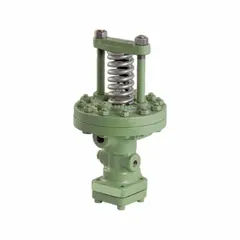Cast iron general purpose pressure regulator with 1/4 in NPT x NPT connections. Adjustable pressure range from 20 psi to 175 psi, maximum temperature 452°F. Used to maintain downstream pressure in steam, air, or gas systems for industrial process control, heating, and plant utility lines.