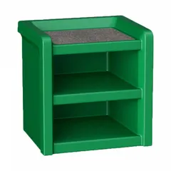 This CORTECH nightstand from the Endurance series features a laminate top and three shelves for storage. Overall dimensions: 21 1/2 in height, 21 in width, 18 in depth. Suitable for bedside use in settings such as dormitories, offices, or light industrial environments.